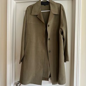 Donna Karan 100% silk lightweight trench jacket